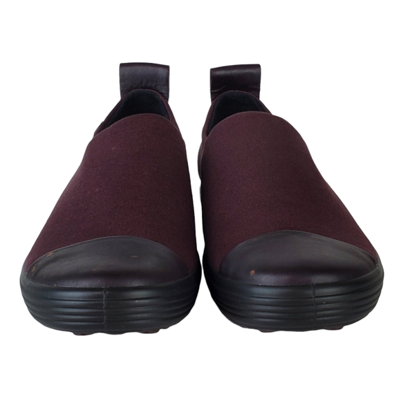 New Ecco the soft 7 gore tex waterproofslip on sneakers burgundy extra width - Picture 9 of 14